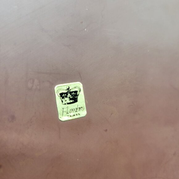 Vintage Flambro Glass Jewelry Box Etched Butterfly Design Brass Frame Taiwan - Picture 4 of 16